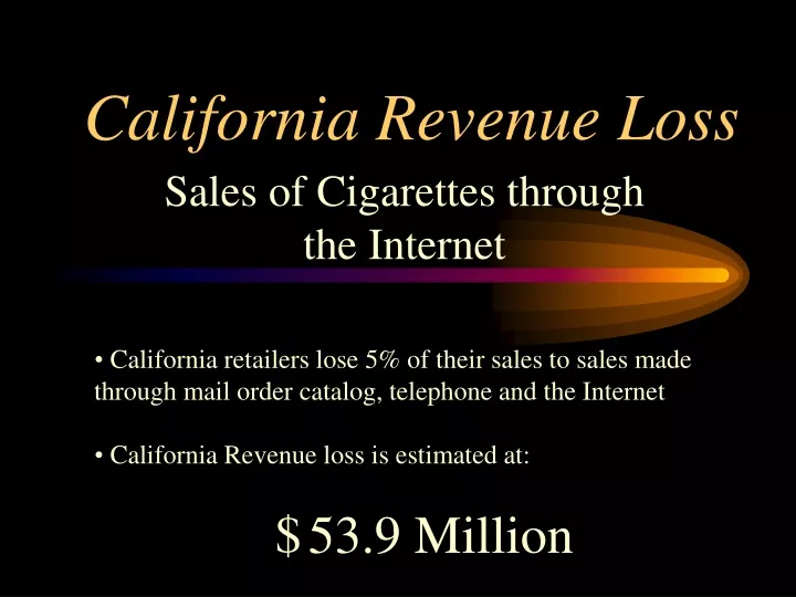 california revenue loss