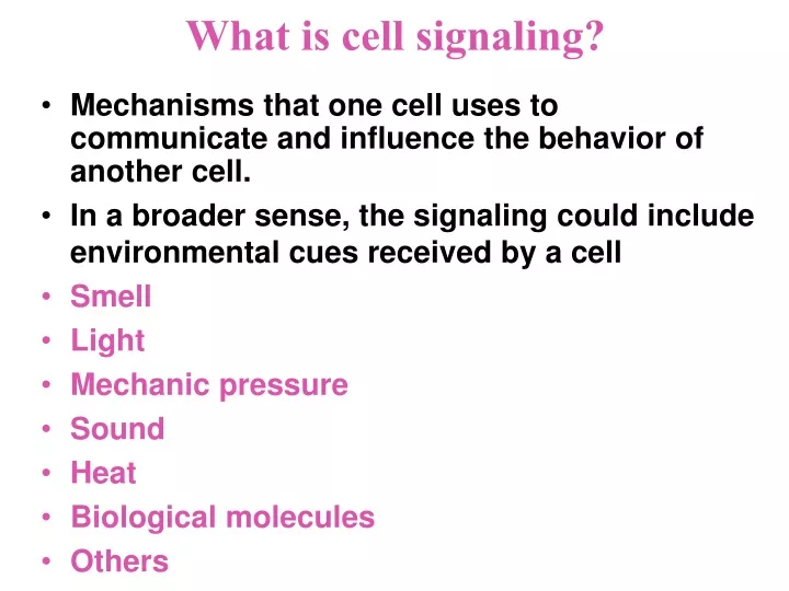 what is cell signaling