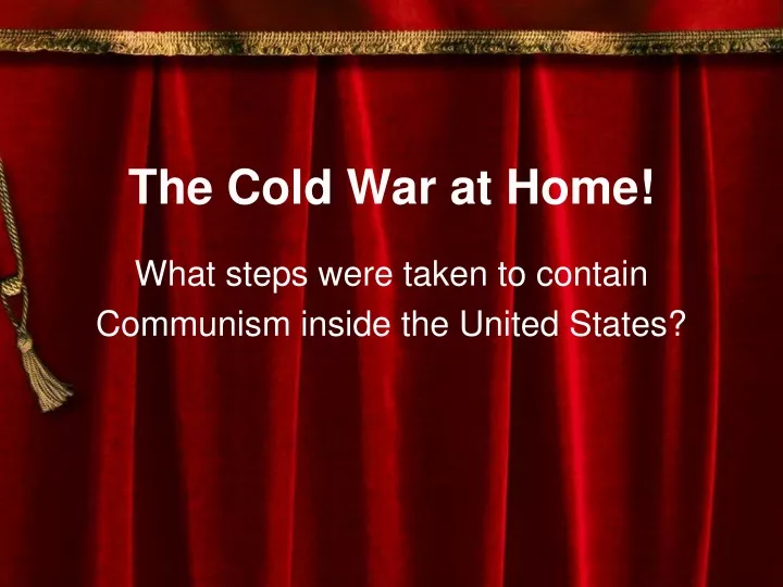 the cold war at home