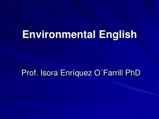 Environmental English