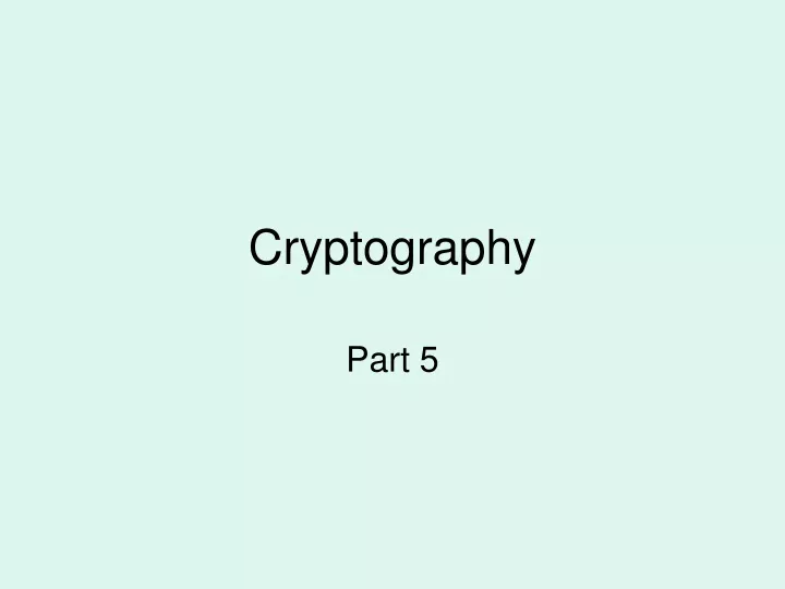 cryptography