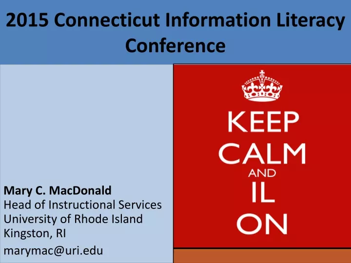 2015 connecticut information literacy conference