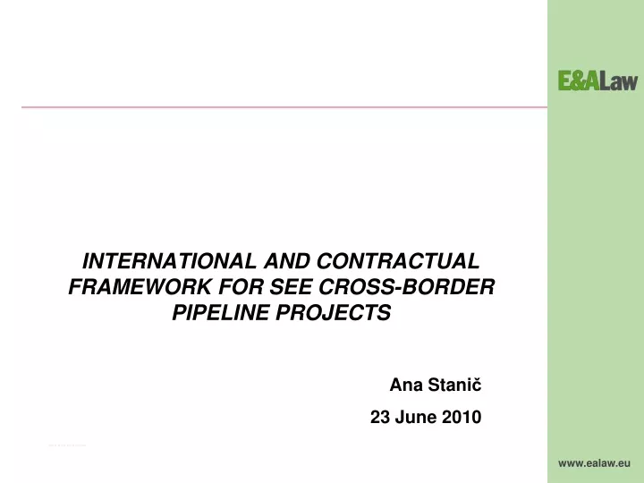 international and contractual framework