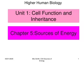 Chapter 5:Sources of Energy