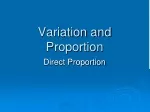 Direct Variation and Proportion Problems - slide 1