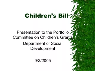 Children’s Bill