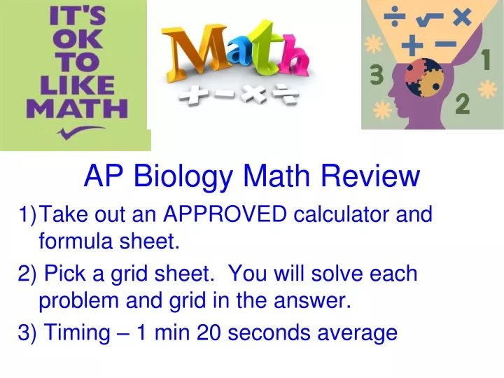 ap biology math review