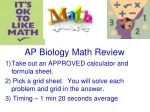 AP Biology Math Review - Chi Square, Surface Area, Hardy Weinberg, Rate, Laws of Probability - slide 1