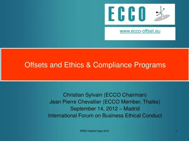 offsets and ethics compliance programs