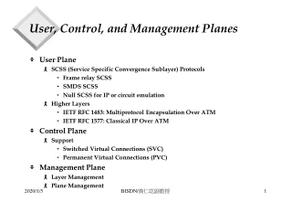 User, Control, and Management Planes