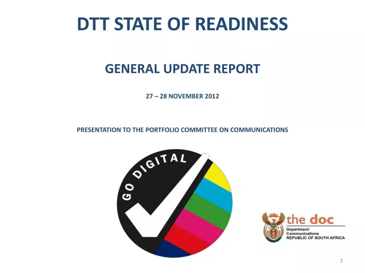 dtt state of readiness general update report