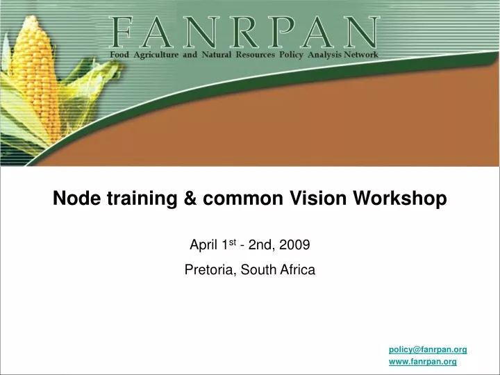 node training common vision workshop