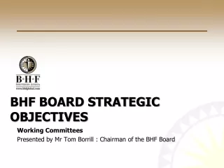 BHF Board strategic objectives