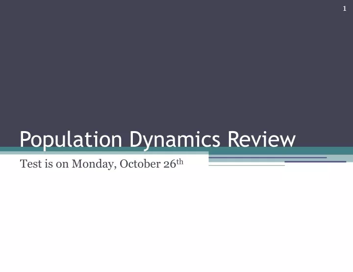 population dynamics review