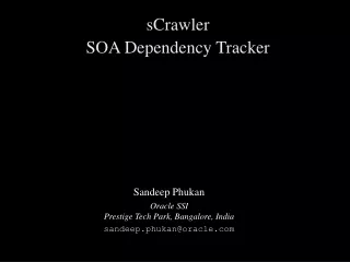 sCrawler SOA Dependency Tracker