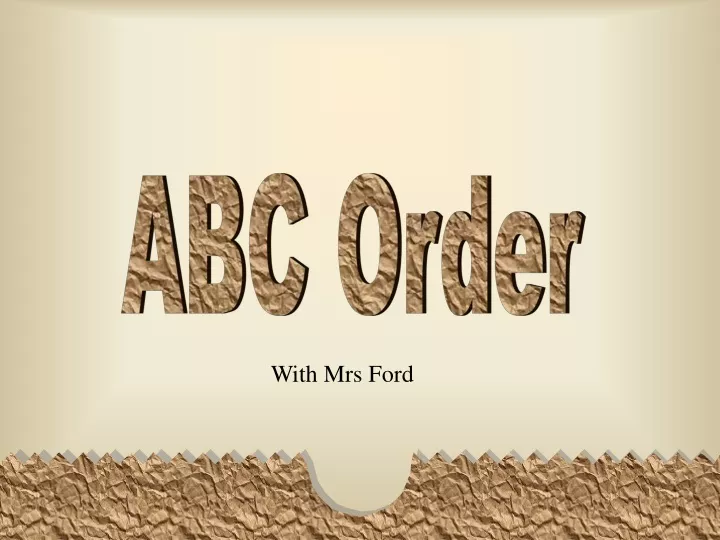 abc order