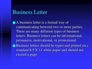 Business Letter