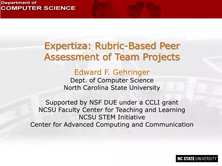 expertiza rubric based peer assessment of team