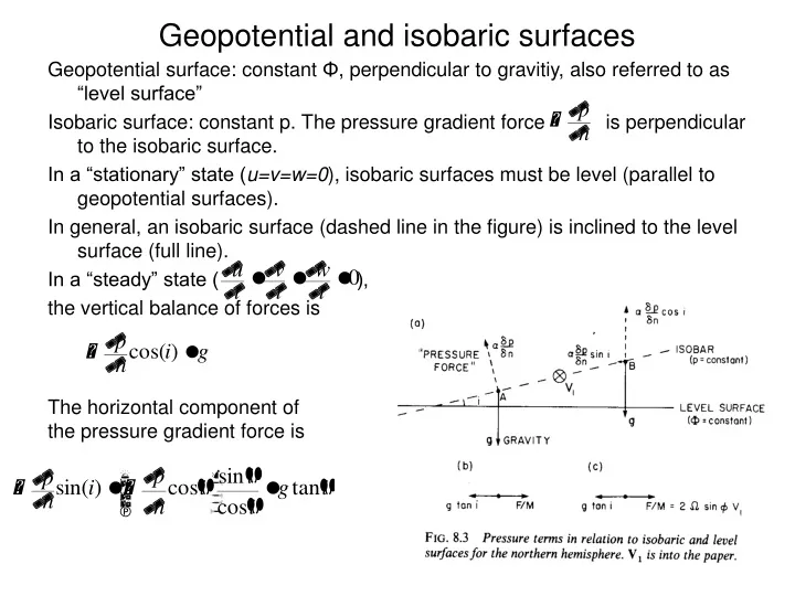 geopotential and isobaric surfaces