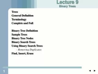 Trees General Definition Terminology Complete and Full Binary Tree Definition Sample Trees