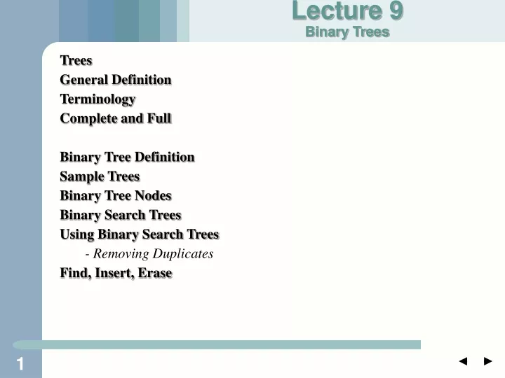 lecture 9 binary trees