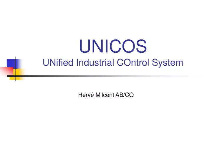 unicos unified industrial control system