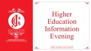 Higher Education Information Evening