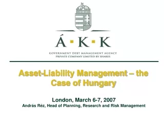 Asset-Liability Management – the Case of Hungary