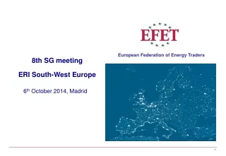 8th SG meeting ERI South-West Europe