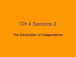 CH 4 Sections 2