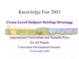 Knowledge Fair 2003