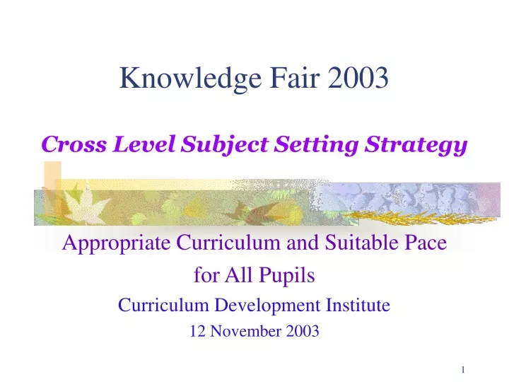 knowledge fair 2003