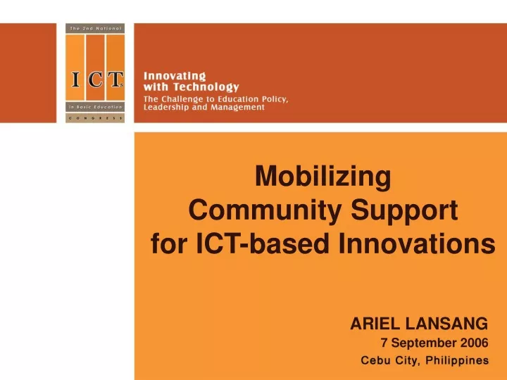 mobilizing community support for ict based innovations
