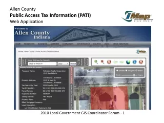 Allen County Public Access Tax Information (PATI) Web Application