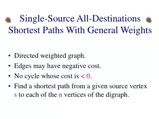 Single-Source All-Destinations Shortest Paths With General Weights