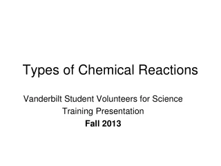 Types of Chemical Reactions