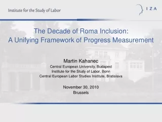 the decade of roma inclusion a unifying framework