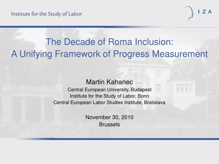 the decade of roma inclusion a unifying framework