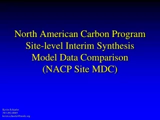 North American Carbon Program Site-level Interim Synthesis Model Data Comparison  (NACP Site MDC)