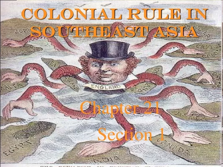 colonial rule in southeast asia
