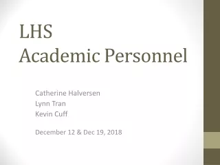 LHS  Academic Personnel