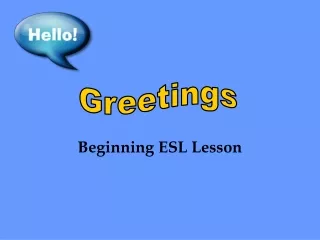 Beginning ESL Lesson