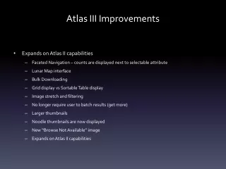 Atlas III Improvements