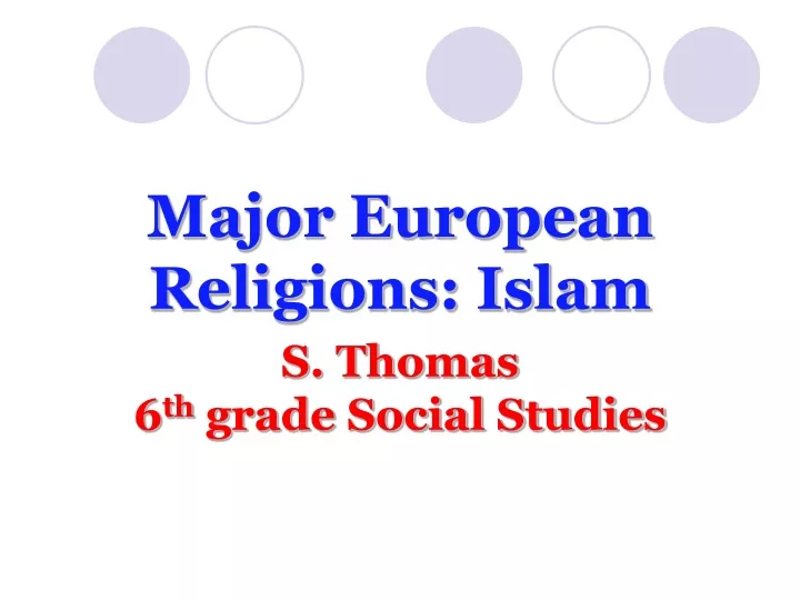 major european religions islam