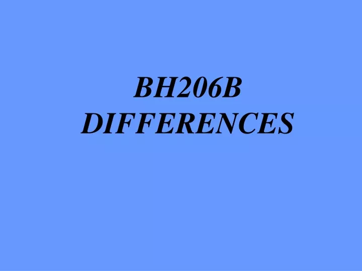bh206b differences