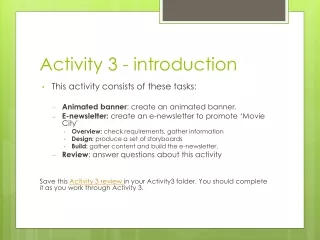 Activity 3 - introduction