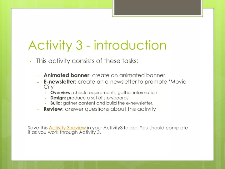 activity 3 introduction