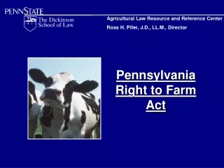 Pennsylvania  Right to Farm Act