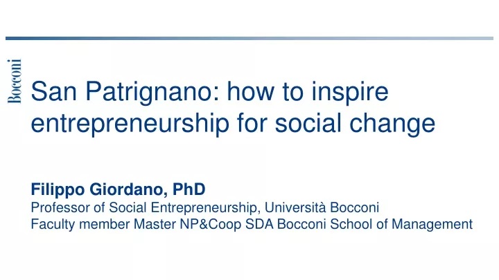 san patrignano how to inspire entrepreneurship for social change