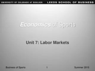 Economics  of Sports